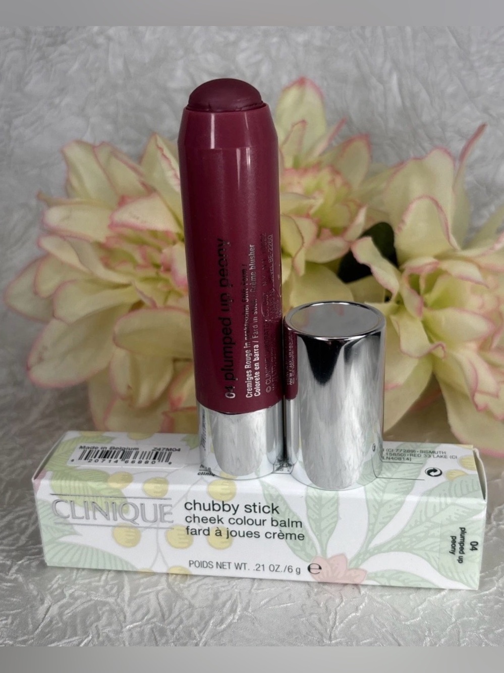 Clinique Chubby Stick - 04 Plumped Up Peony - Full Size New In Box